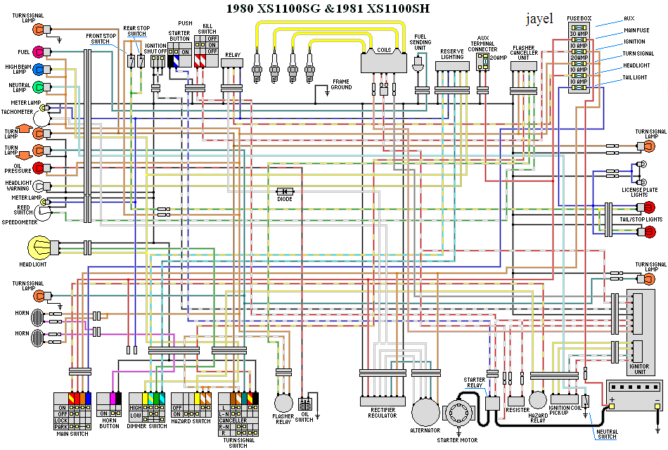 color wiring diagrams - XS11.com Forums
