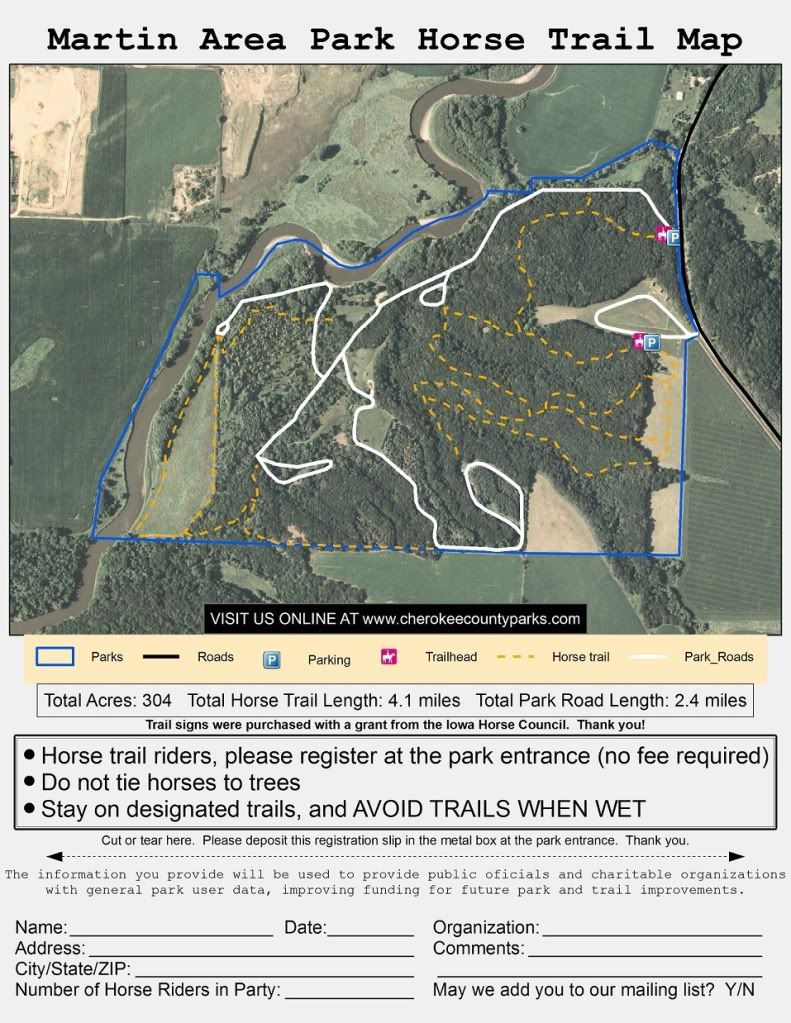 Horse trail map