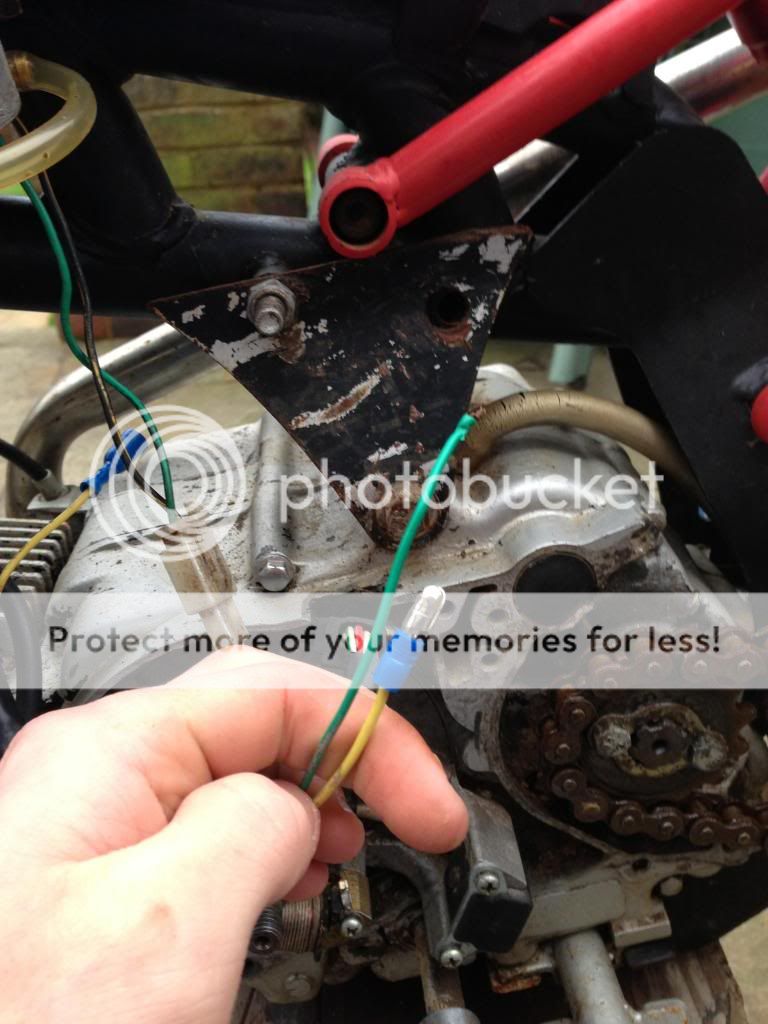 Wires coming from the Ignition Coil, they start as black/yellow and ...