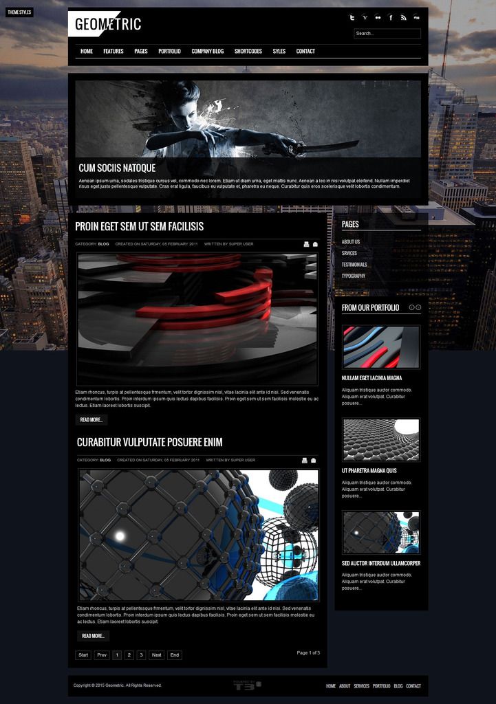 Geometric - Joomla 3.x Template Geometric - Joomla 3.x Template