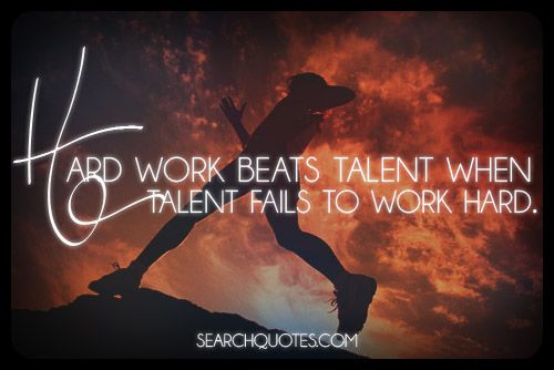 Hard Work Beats Talent When Talent Fails To Work Hard - Picture Quotes